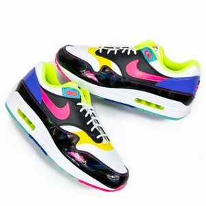 Nike air max 1 black hyper pink opti yellow 10.5